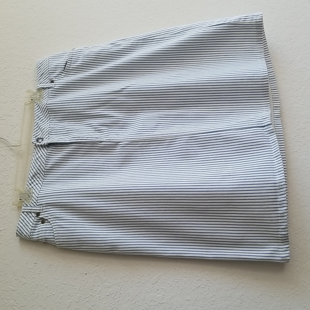 Jessica London Blue and White Stripe Skirt